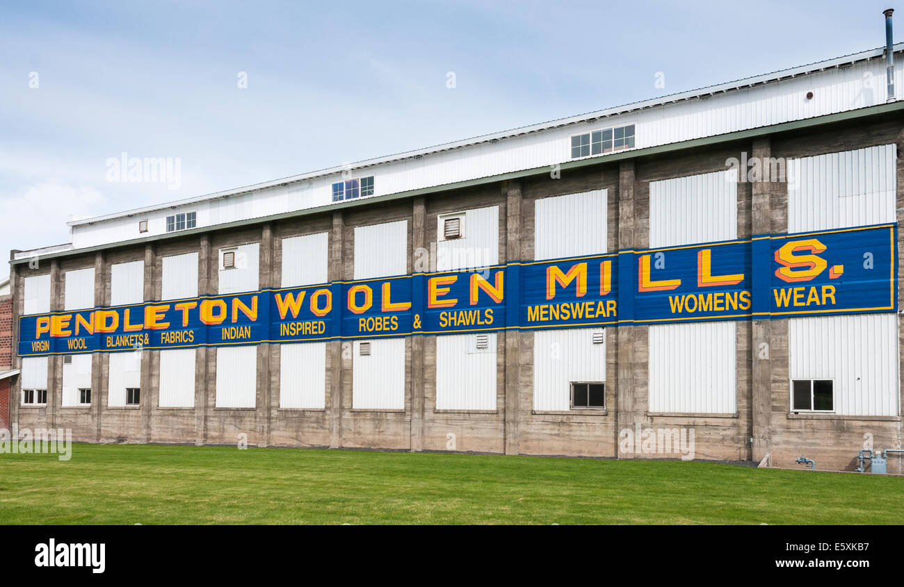 Oregon, Pendleton Woolen Mills, factory exterior Stock Photo Alamy