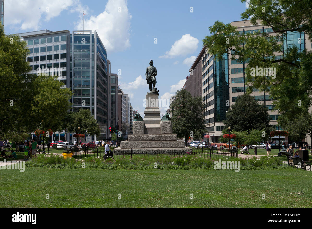 Farragut Square park - Washington, DC USA Stock Photo