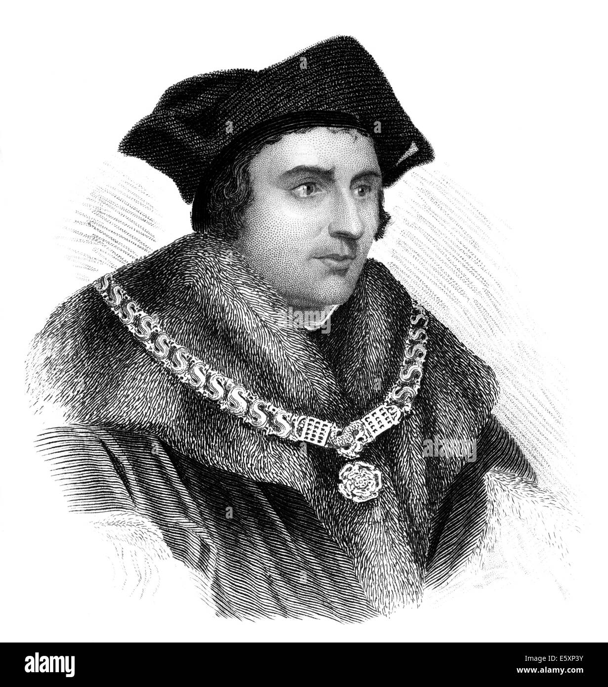 Thomas Morus or More, 1478 - 1535, an English statesman, humanist writer and a saint and martyr of the Roman Catholic Church, Stock Photo