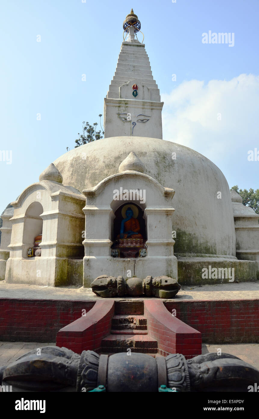 Swayambhunath Temple or Monkey Temple with Buddha eyes or Wisdom eyes ...
