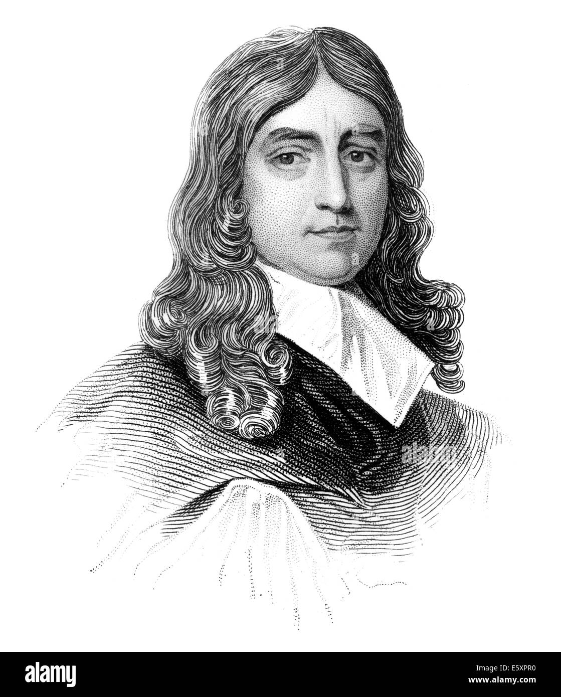 John Milton, 1608 - 1674, an English poet and political philosopher, Stock Photo