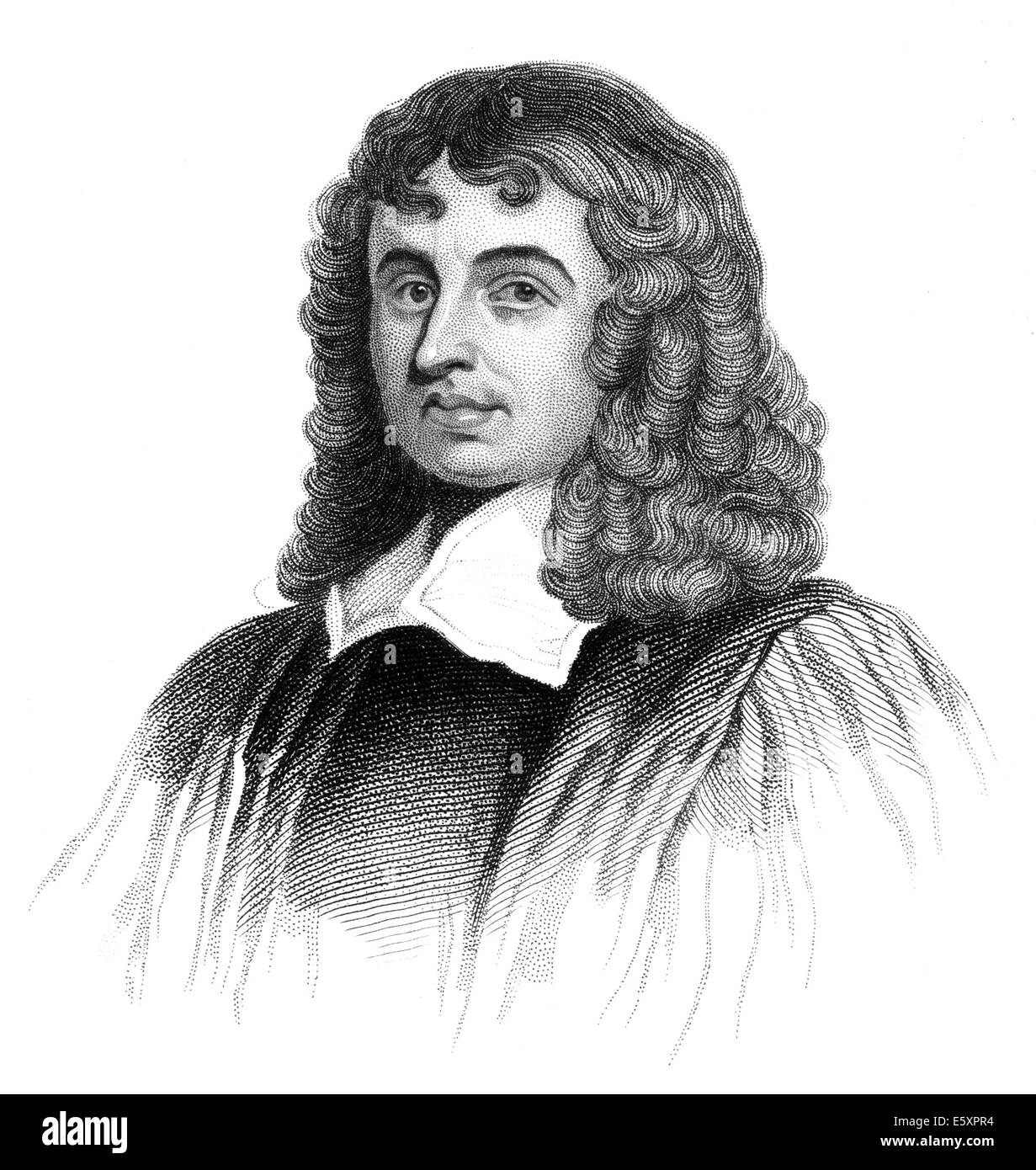 Isaac Barrow, 1630-1677, an English Christian theologian and mathematician, Stock Photo