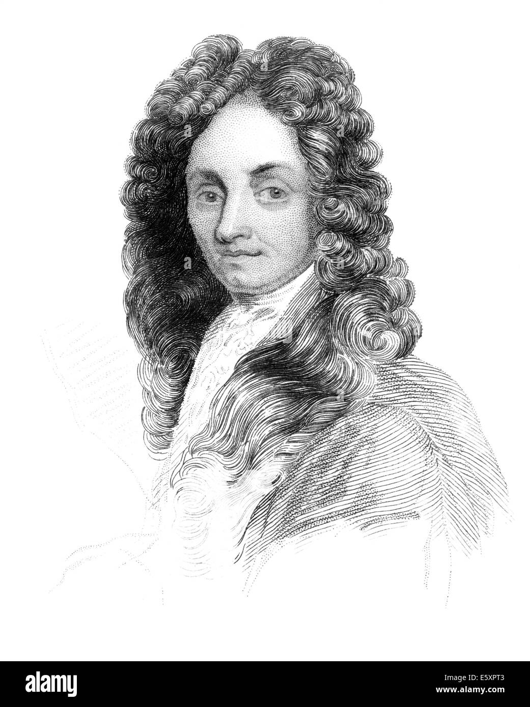 Portrait of Sir Christopher Michael Wren, 1632 - 1723, an English architect, Stock Photo