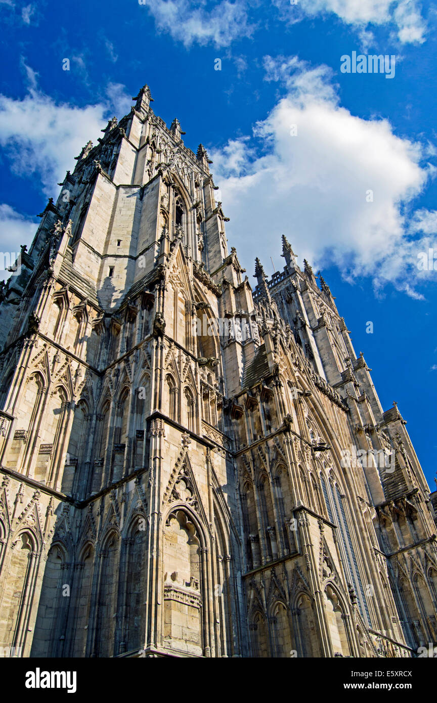 York Minster, the largest gothic cathedral in northern Europe, York, North Yorkshire, England, United Kingdom Stock Photo