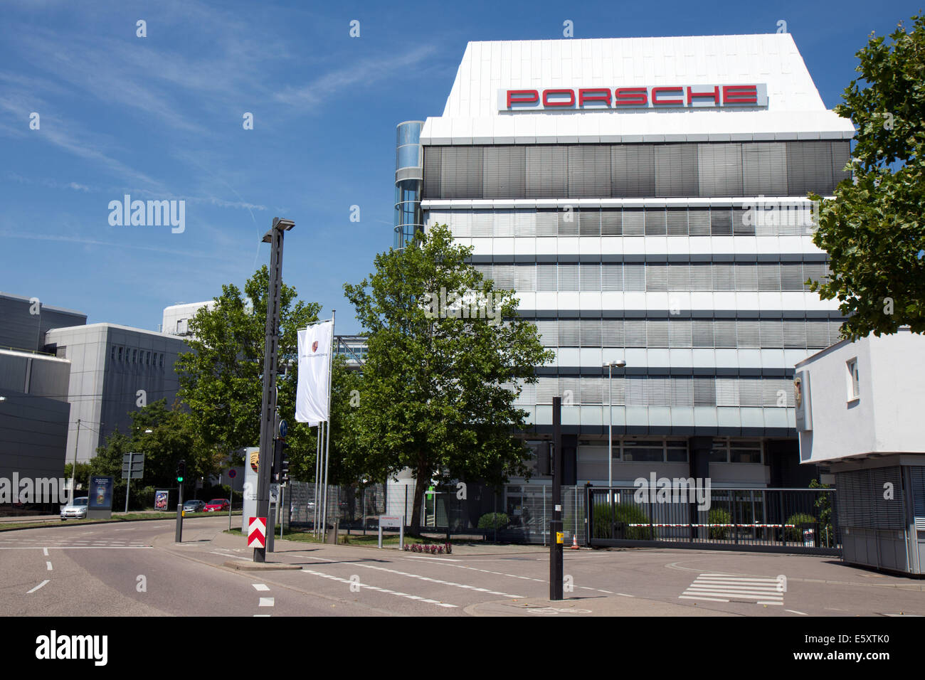 Germany: Porsche AG headquarters in Stuttgart Photo from 17 July 2014. Stock Photo