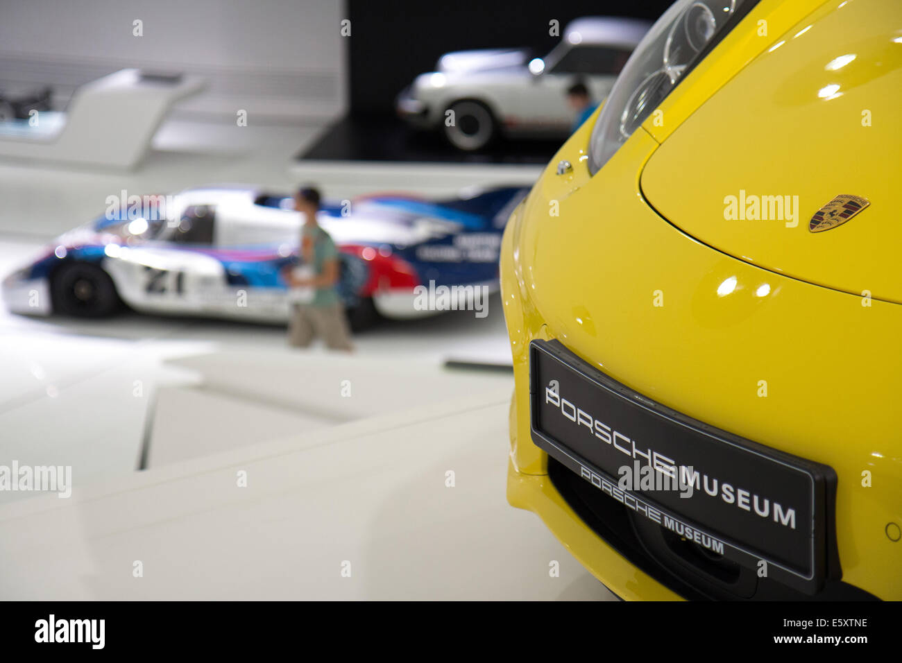 Germany: Porsche Cayman S at Porsche museum in Stuttgart Photo from 17 July 2014. Stock Photo