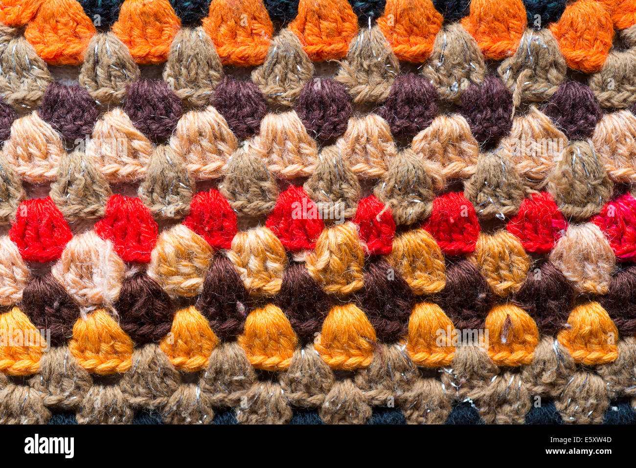 bright handmade folklore knitwear ornament from Ukraine Stock Photo