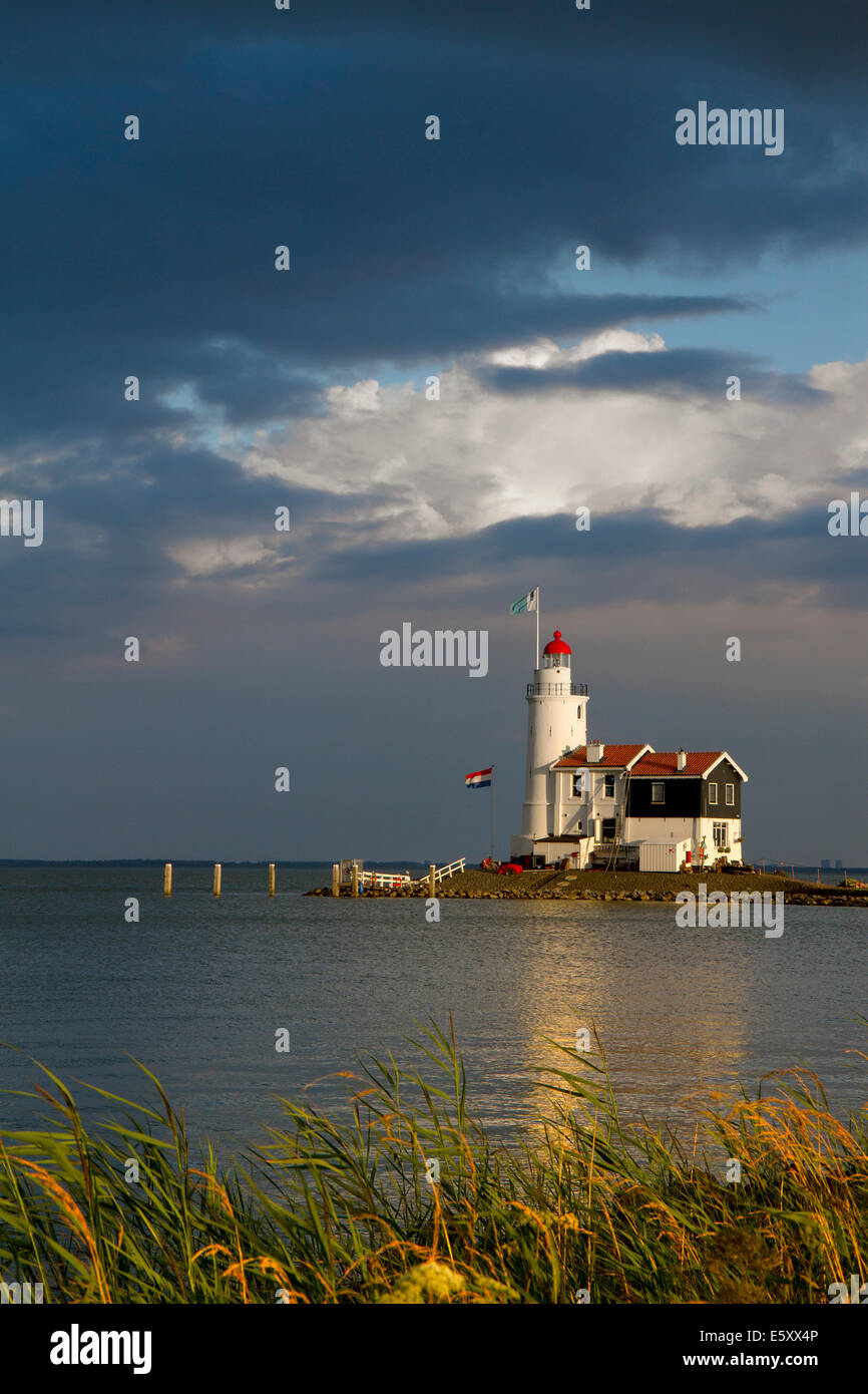 Lighthouse Paard van Marken - Netherlands Stock Photo