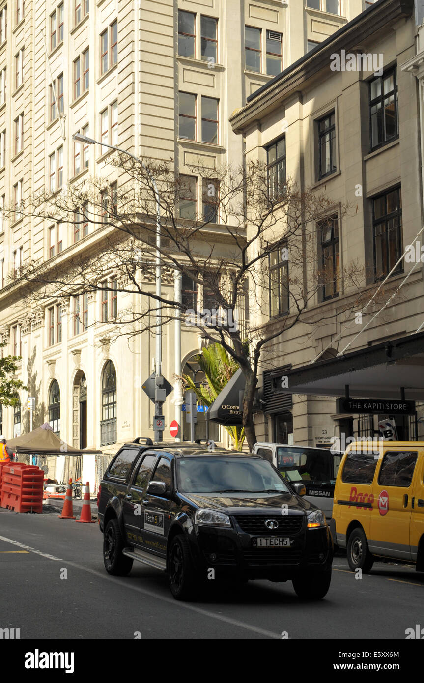 Car in the citycenter, Auckland Stock Photo Alamy