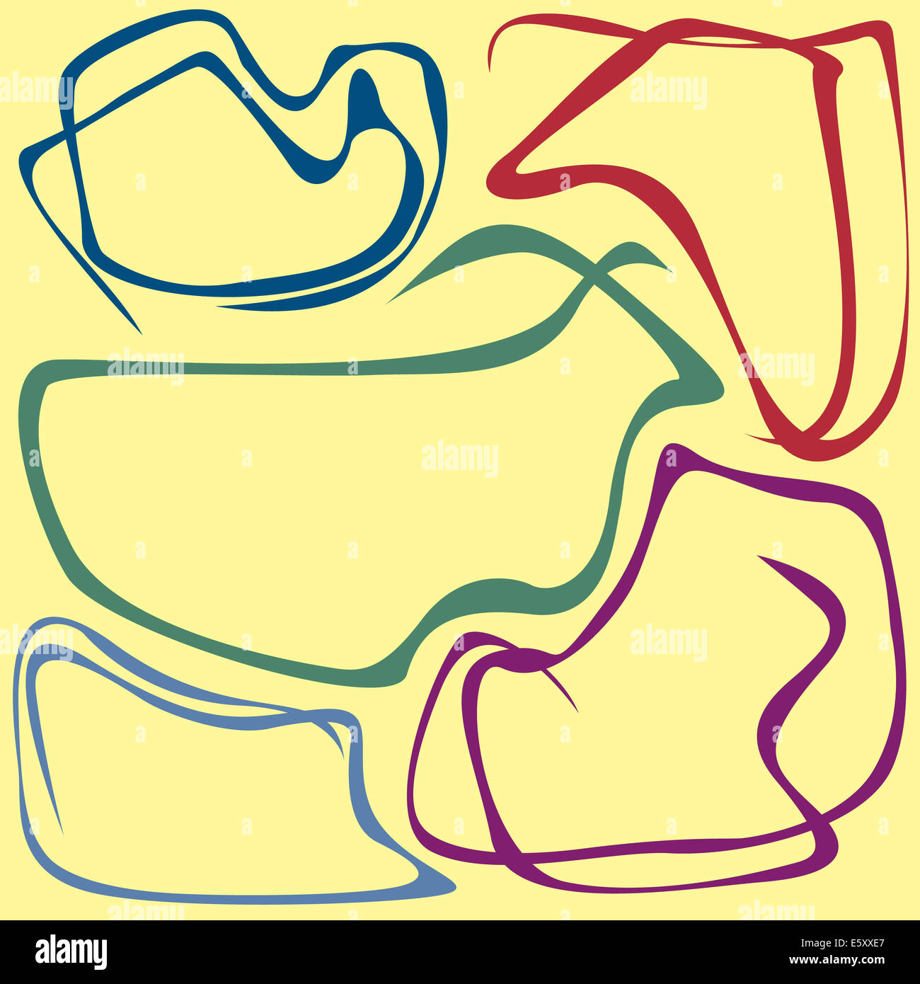 Abstract frames of curves Stock Photo - Alamy