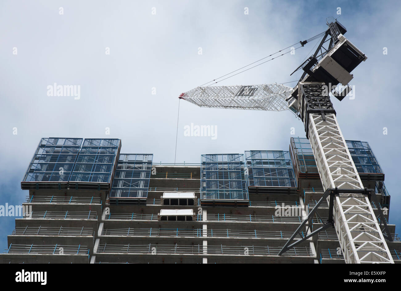 Skyscraper building under construction Stock Photo