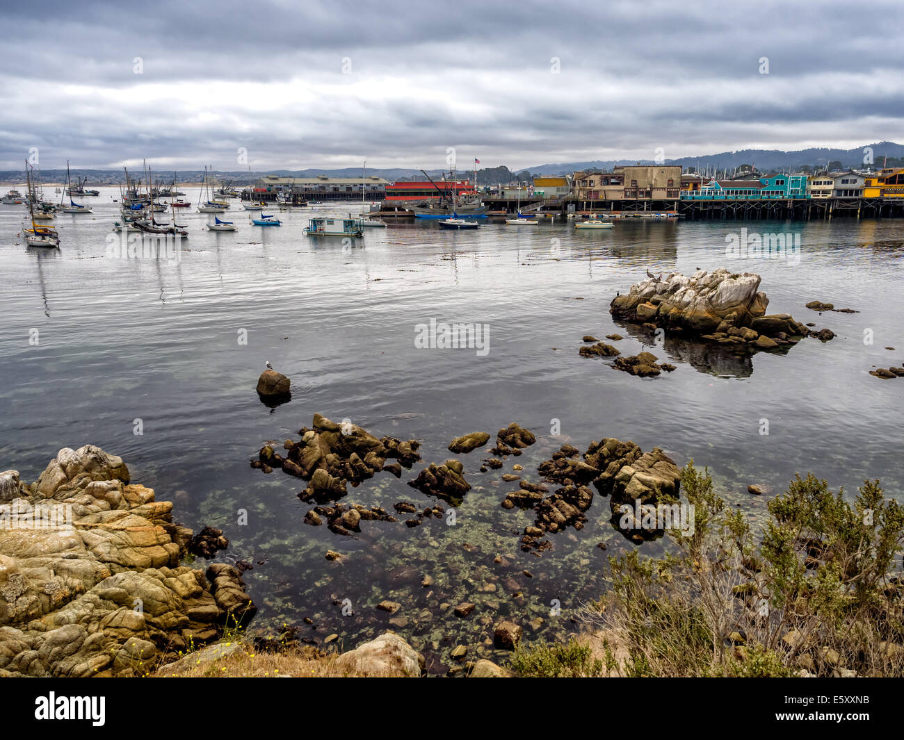 Monterey's Fisherman's Wharf - view from the West Stock Photo