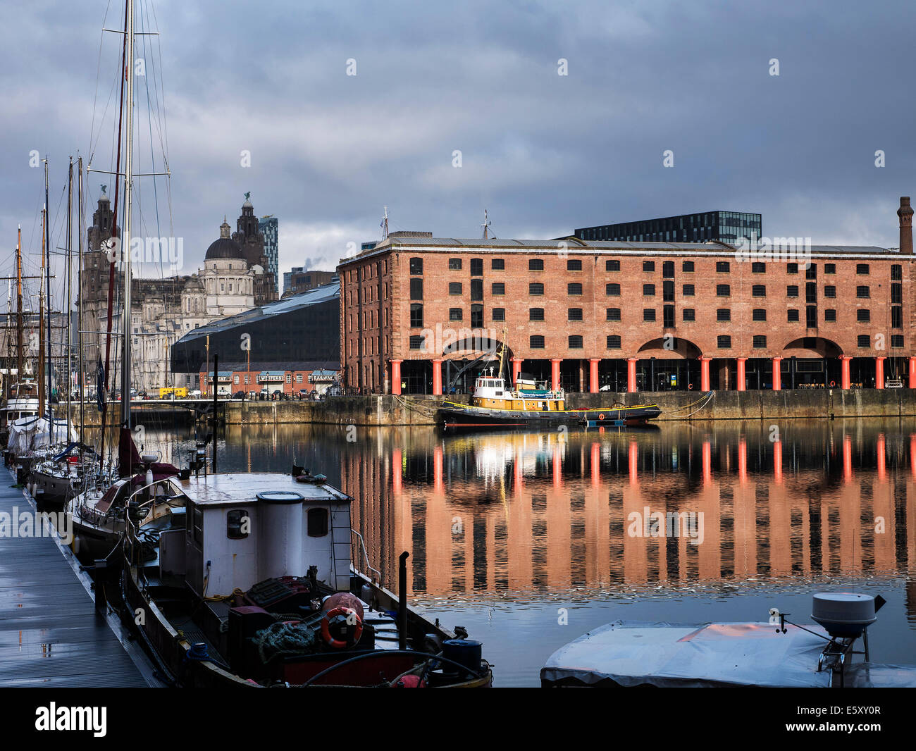 Albert Dock, Liverpool. Tourist destination Stock Photo