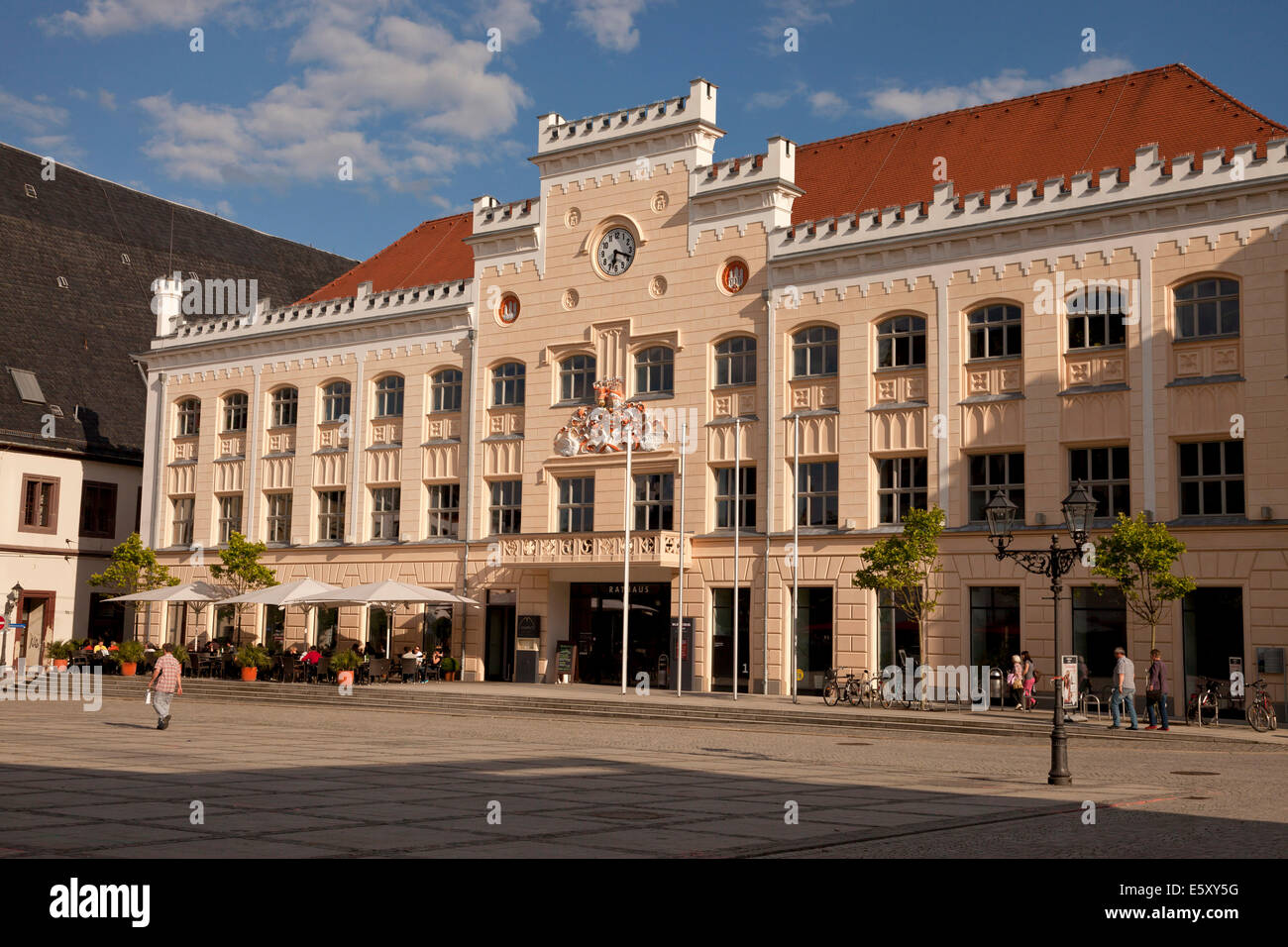 Zwickau town hall on the  main market in  Zwickau, Saxony, Germany, Europe Stock Photo