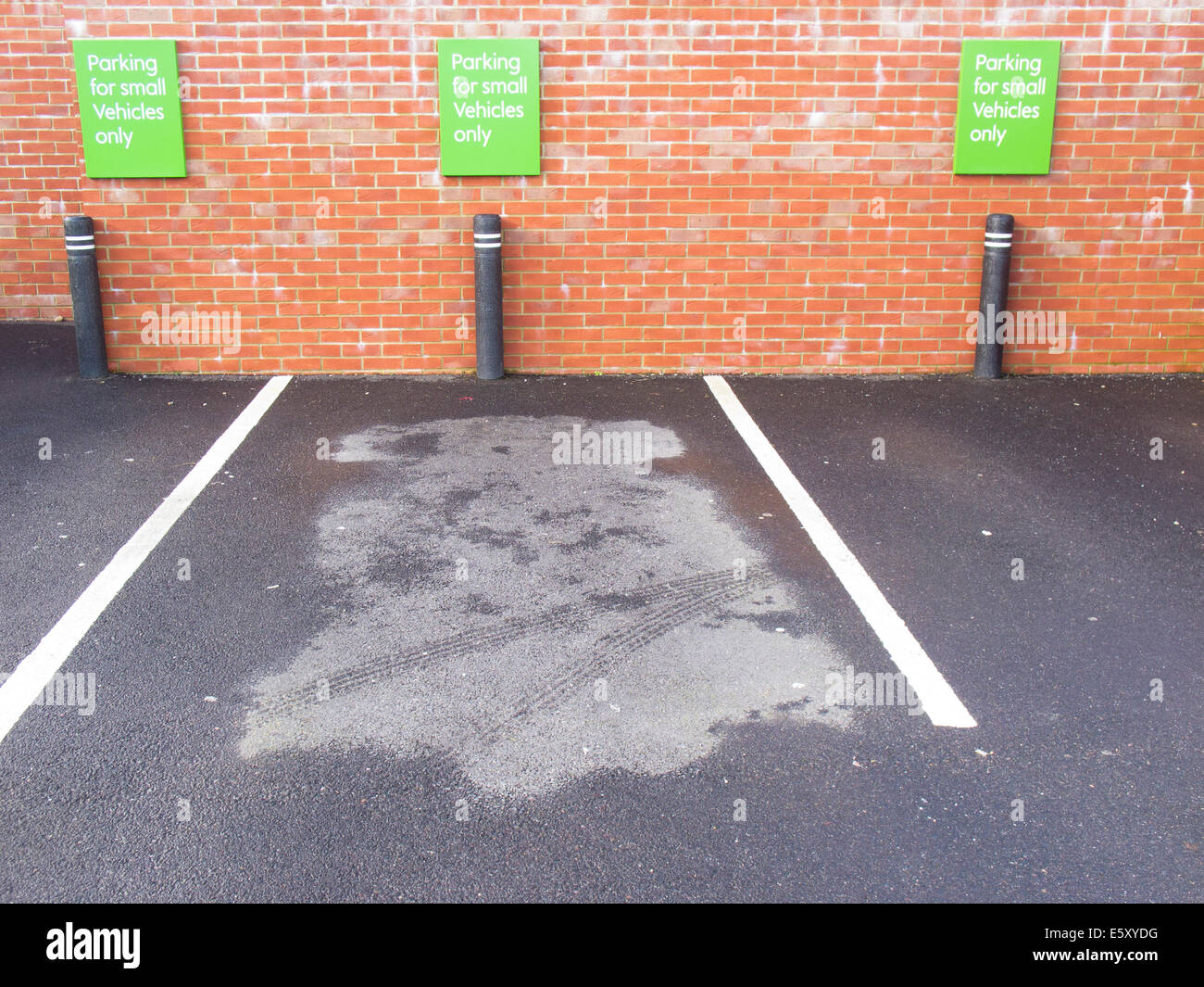 Car Parking Spaces For Small Vehicles Only Stock Photo Alamy