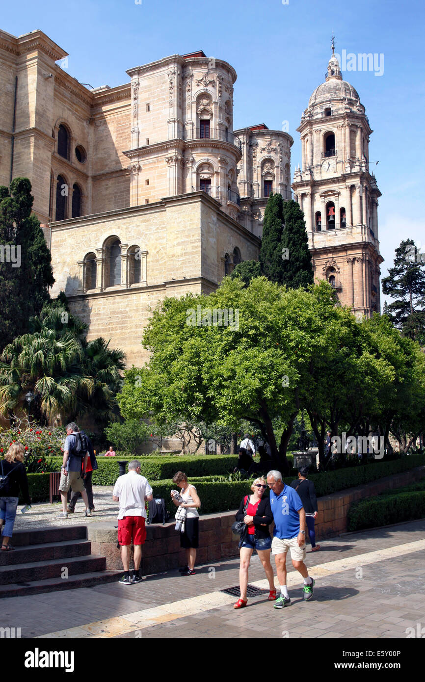 Malaga Cathedral, Malaga, Andalusia, Spain Stock Photo