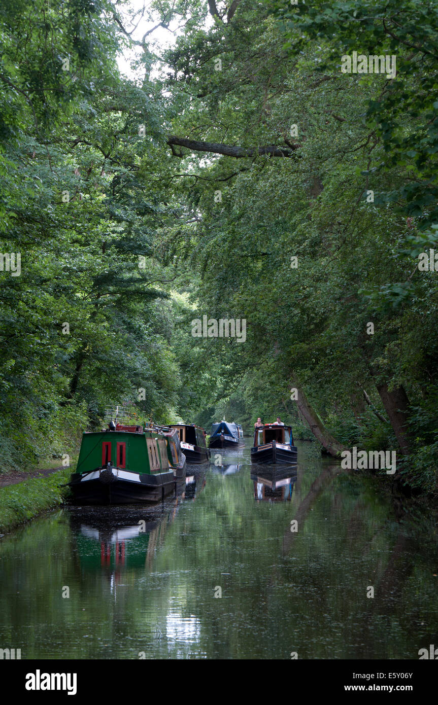 The Stratford-upon-Avon Canal at Hockley Heath, West Midlands, England, UK Stock Photo