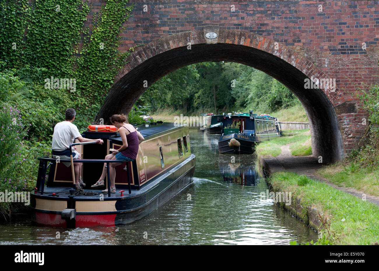 The Stratford-upon-Avon Canal at Hockley Heath, West Midlands, England, UK Stock Photo