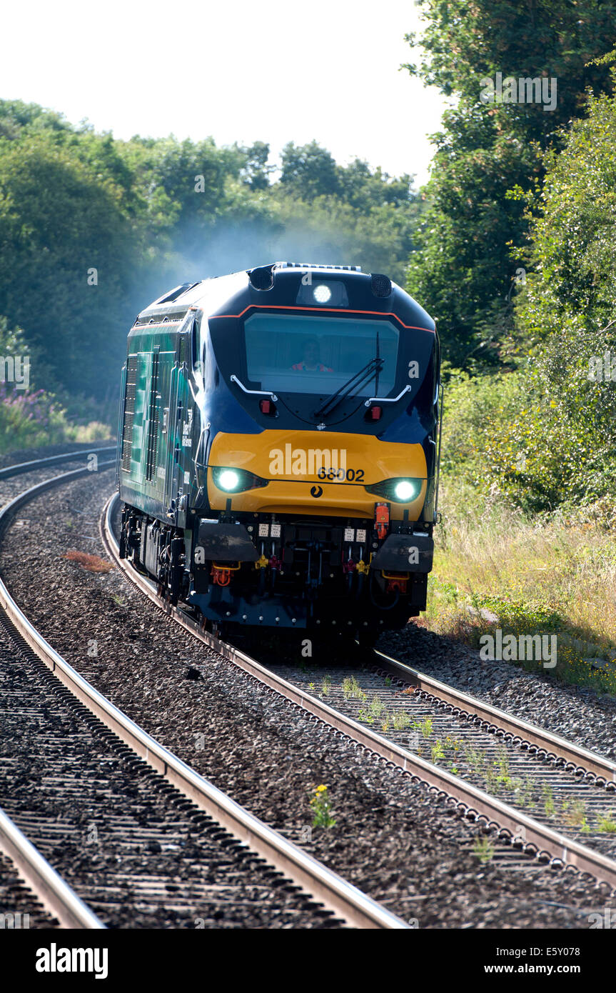 A DRS class 68 diesel locomotive at Hatton, Warwickshire, UK Stock Photo