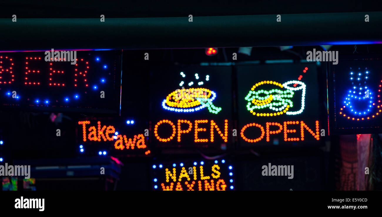 Neon signs, Perth, WA Stock Photo Alamy
