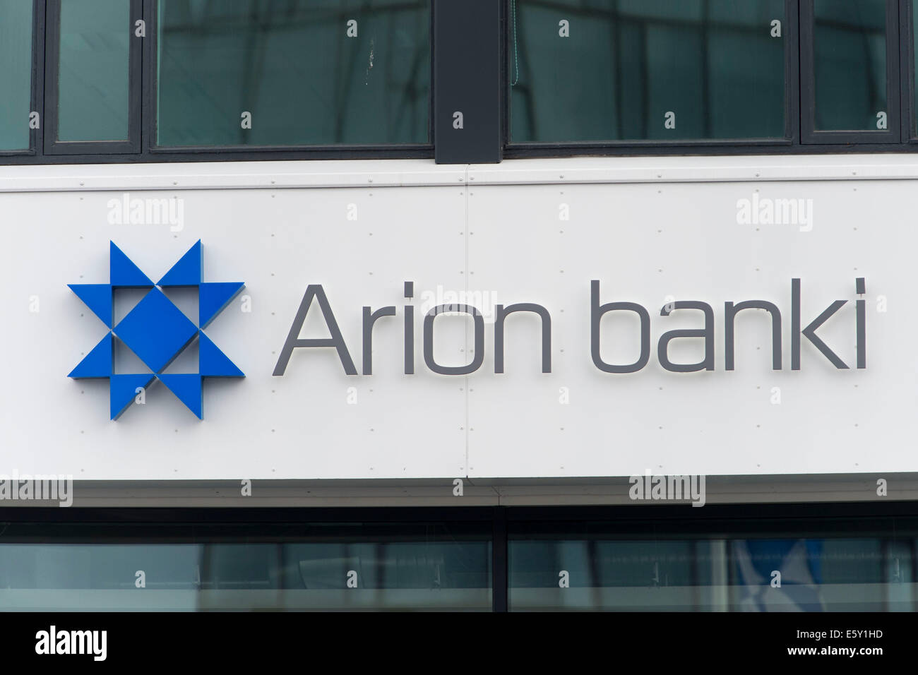 Arion banki sign in Reykjavik, Iceland Stock Photo - Alamy