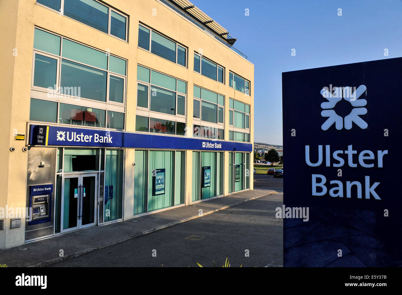 Exterior of Ulster Bank building, Derry, Londonderry, Northern Ireland Stock Photo