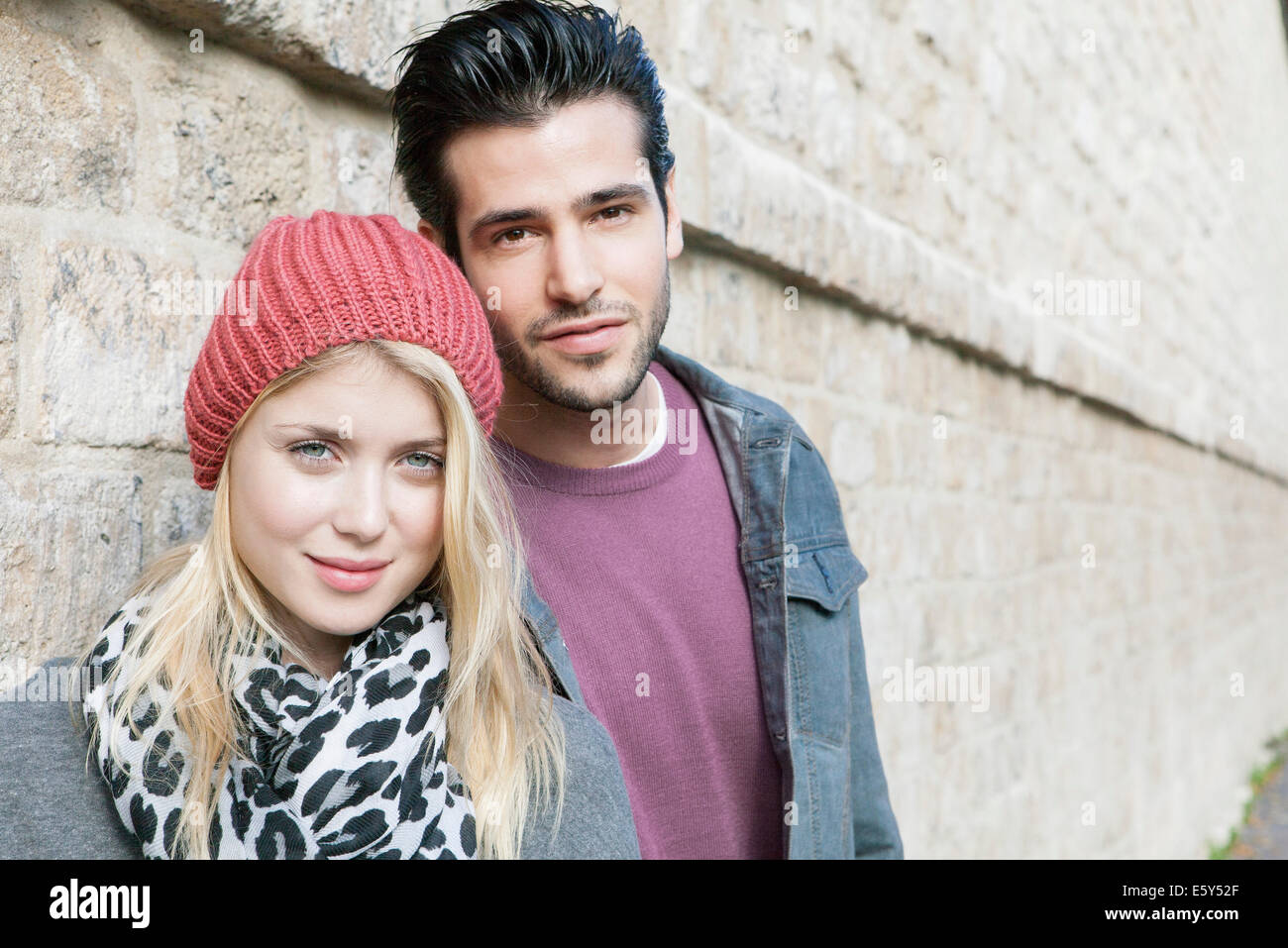 Fashionable young couple, portrait Stock Photo