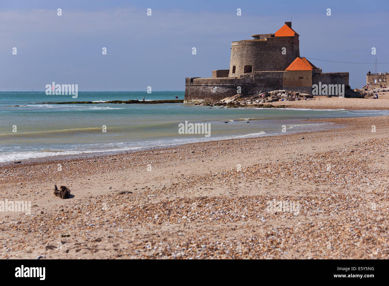 Fortress of Ambleteuse with the UK Stock Photo