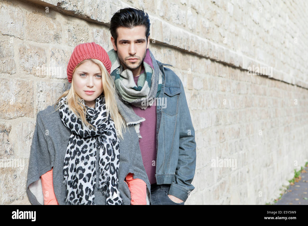 Fashionable young couple, portrait Stock Photo