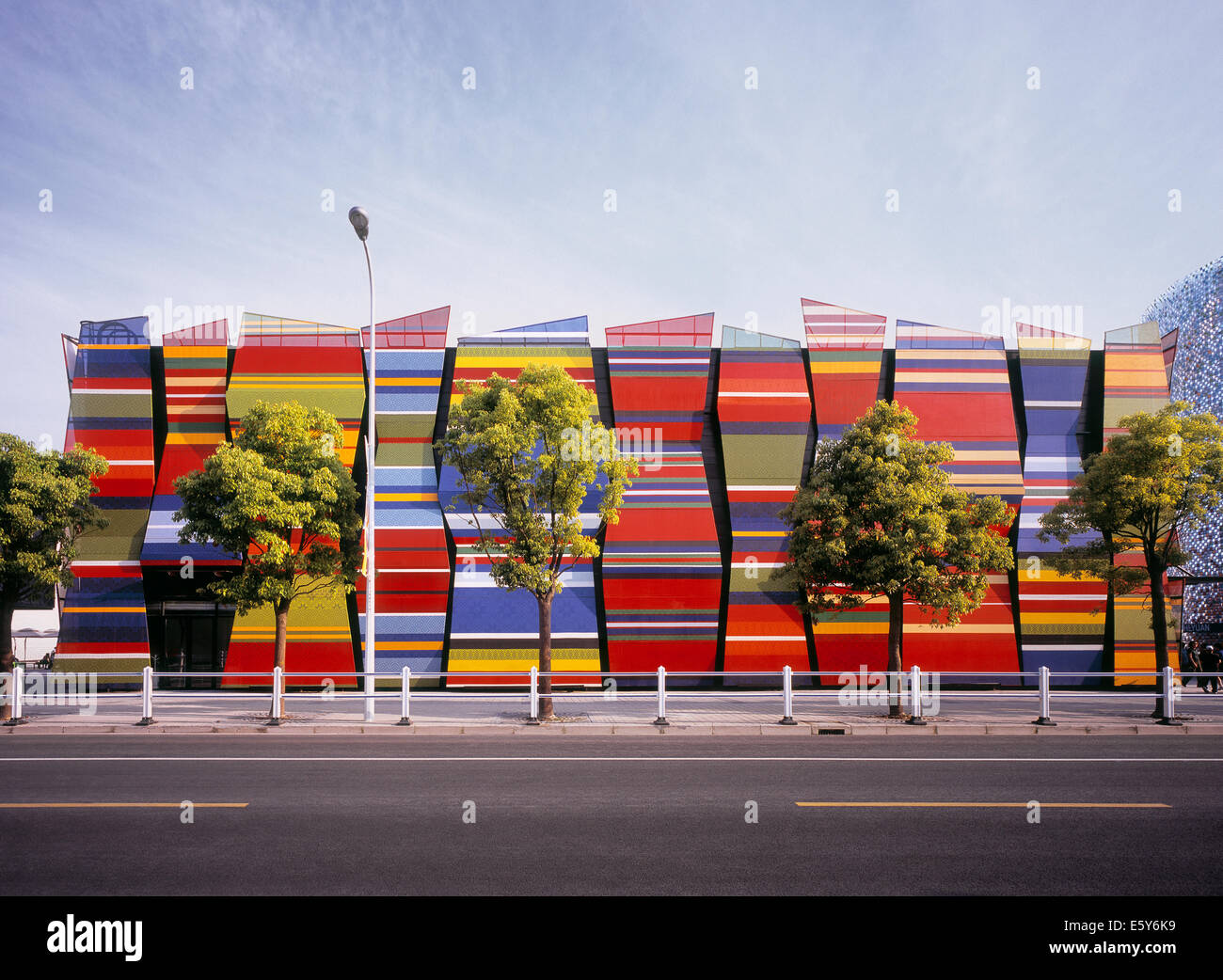 Colorful Estonian Pavilion at the Expo site in Shanghai, China. Stock Photo