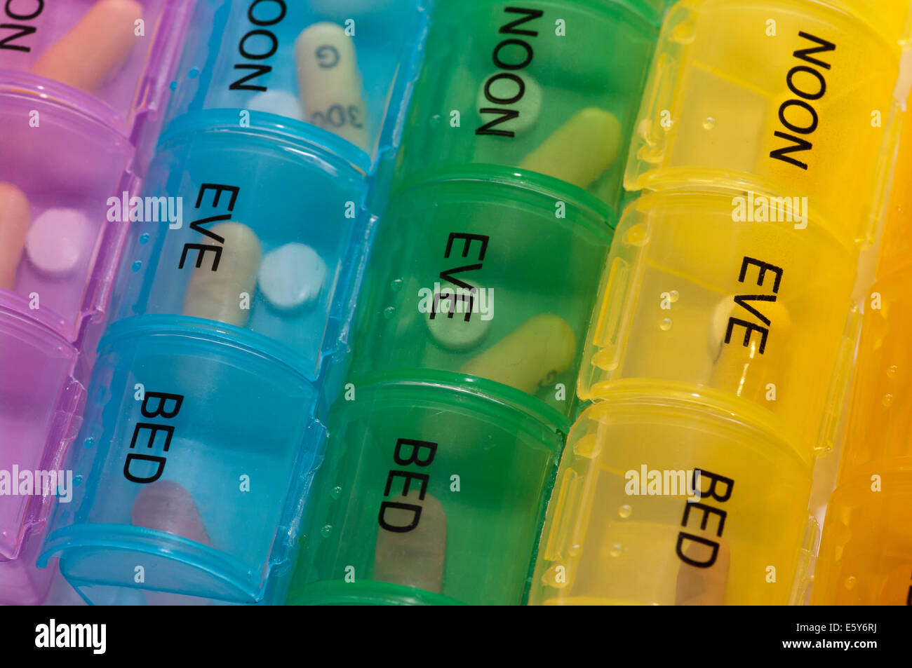 A Dosette Box Daily Medication Dispensers Stock Photo Alamy