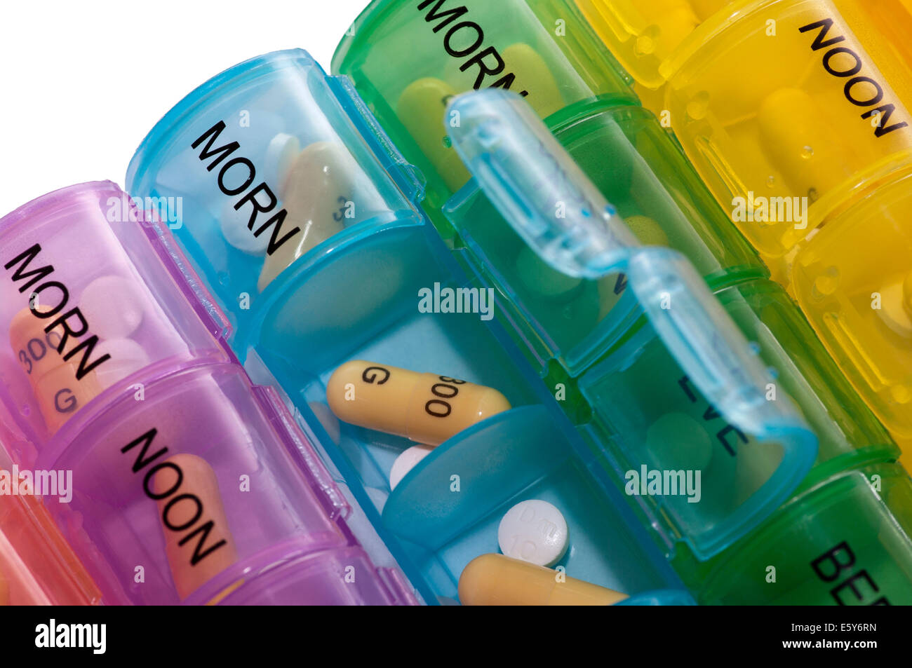 A Dosette Box Daily Medication Dispensers Stock Photo Alamy