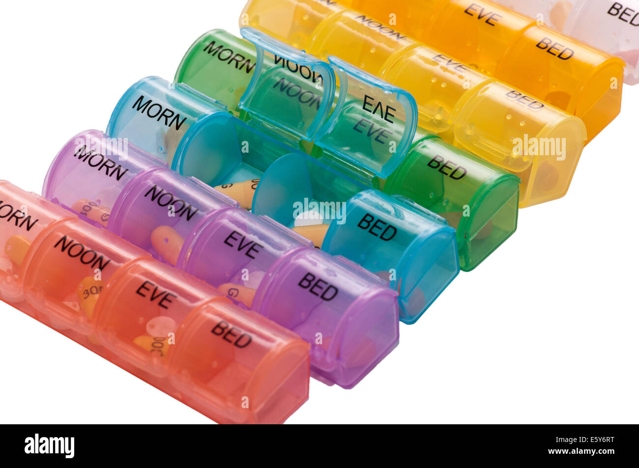 A Dosette Box Daily Medication Dispensers Stock Photo - Alamy