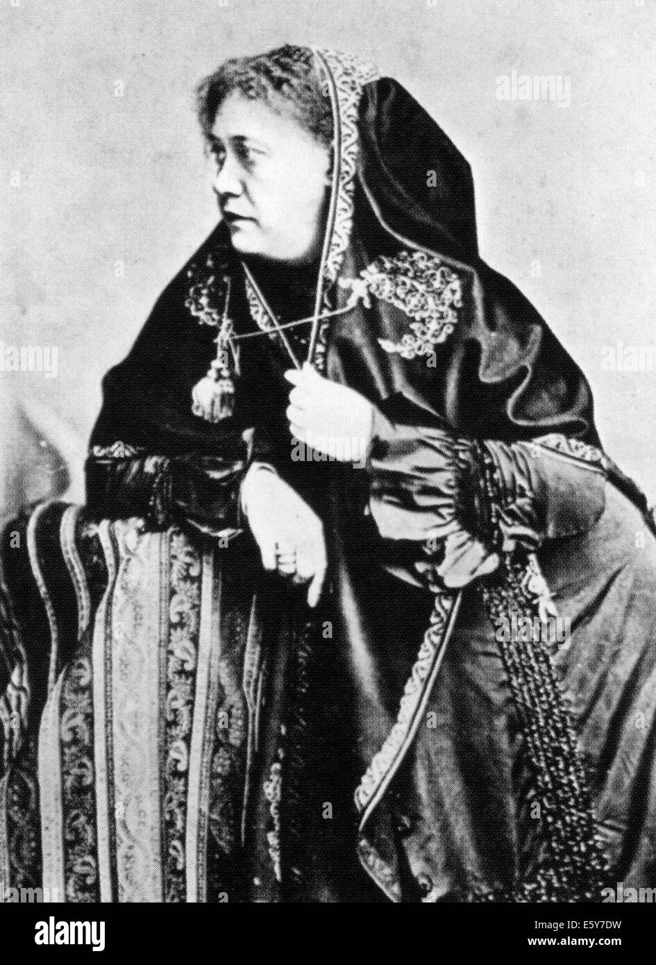 HELENA BLAVATSKY (1831-1891) Ukrainian occultist Stock Photo