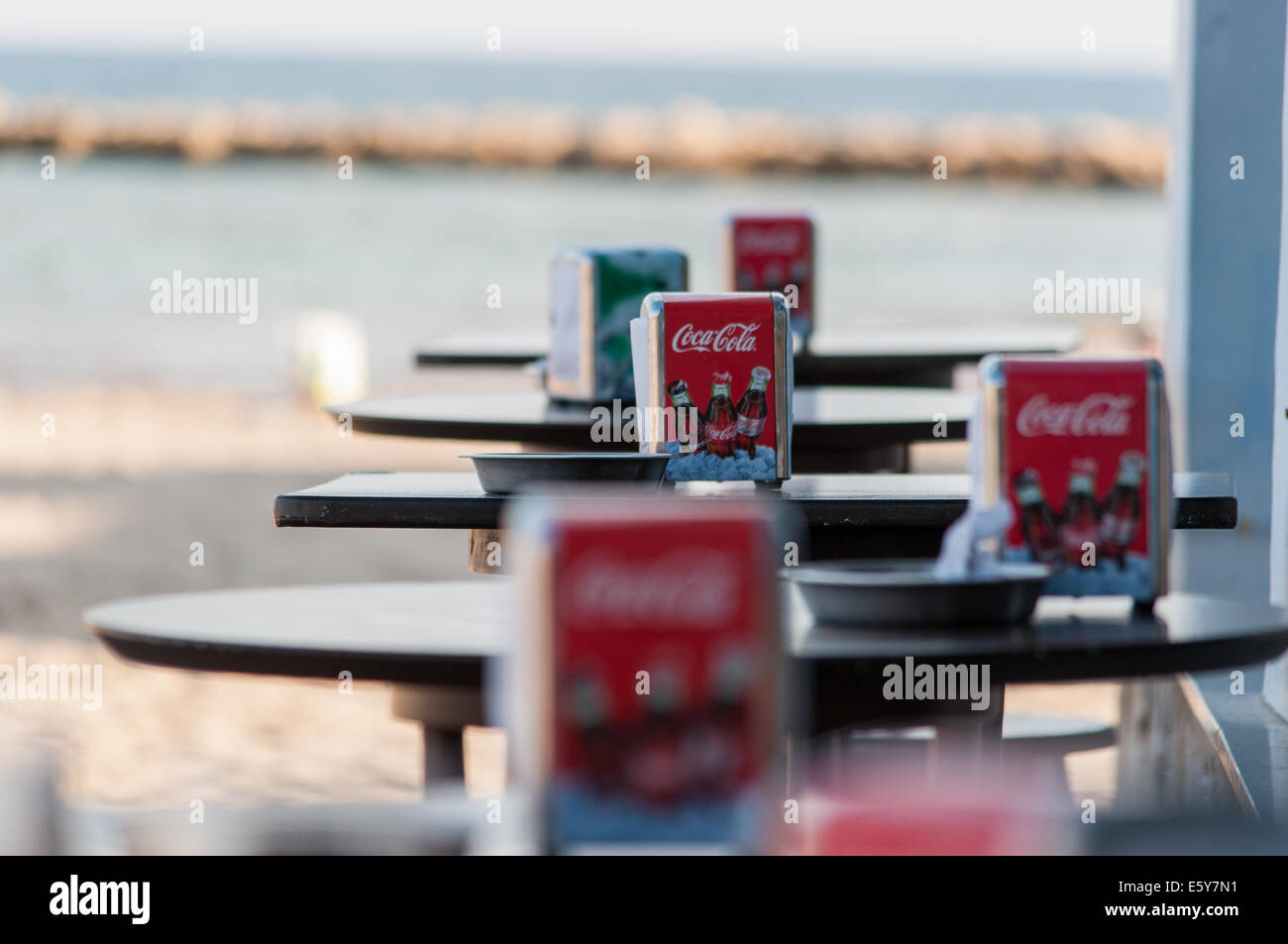 Coca-Cola napkin ring Stock Photo