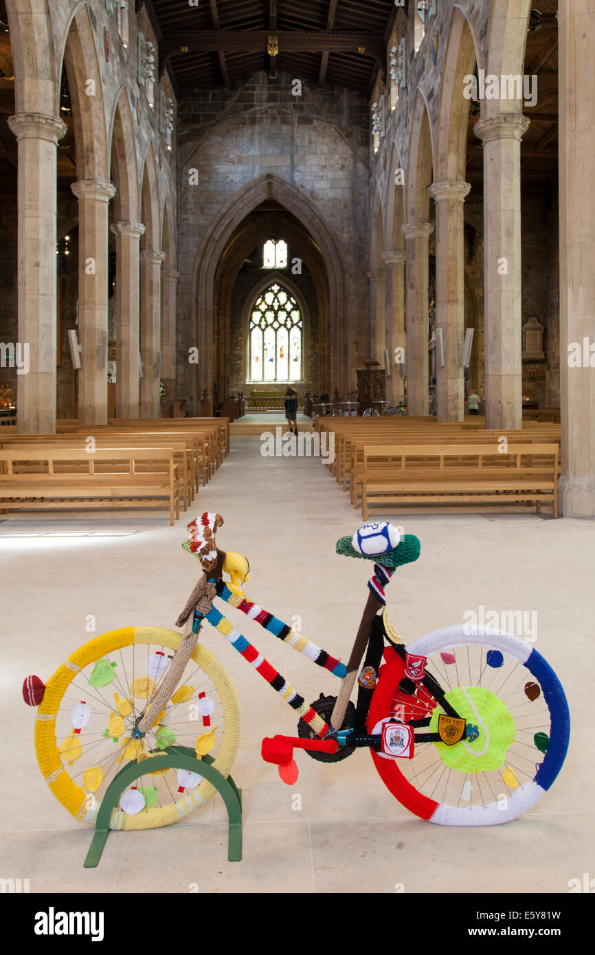 The celebrate the Tour de France,Yorkshire knitting groups produced