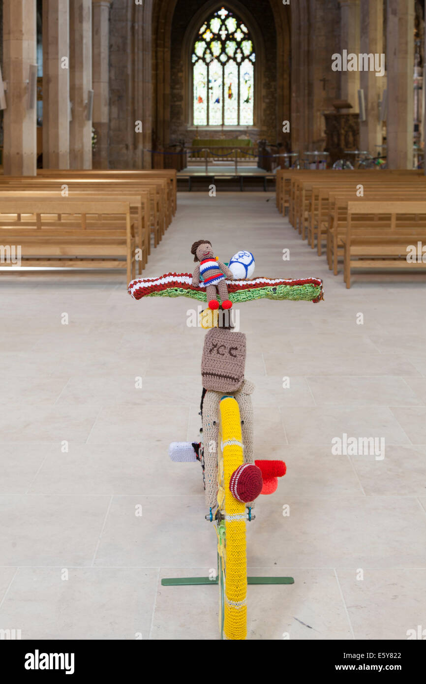 The celebrate the Tour de France,Yorkshire knitting groups produced