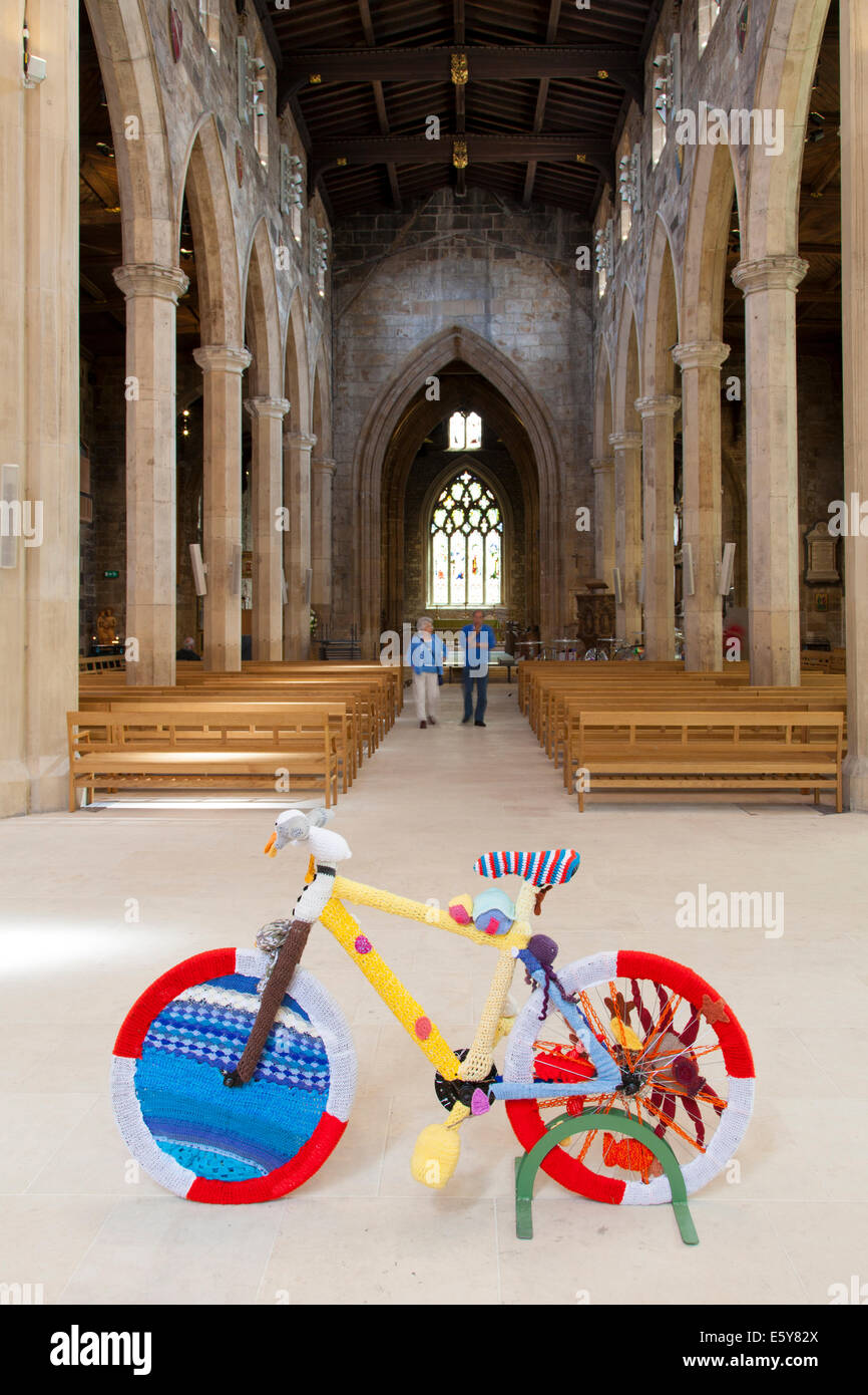 The celebrate the Tour de France,Yorkshire knitting groups produced