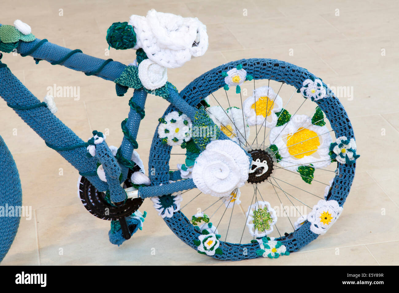 The celebrate the Tour de France,Yorkshire knitting groups produced