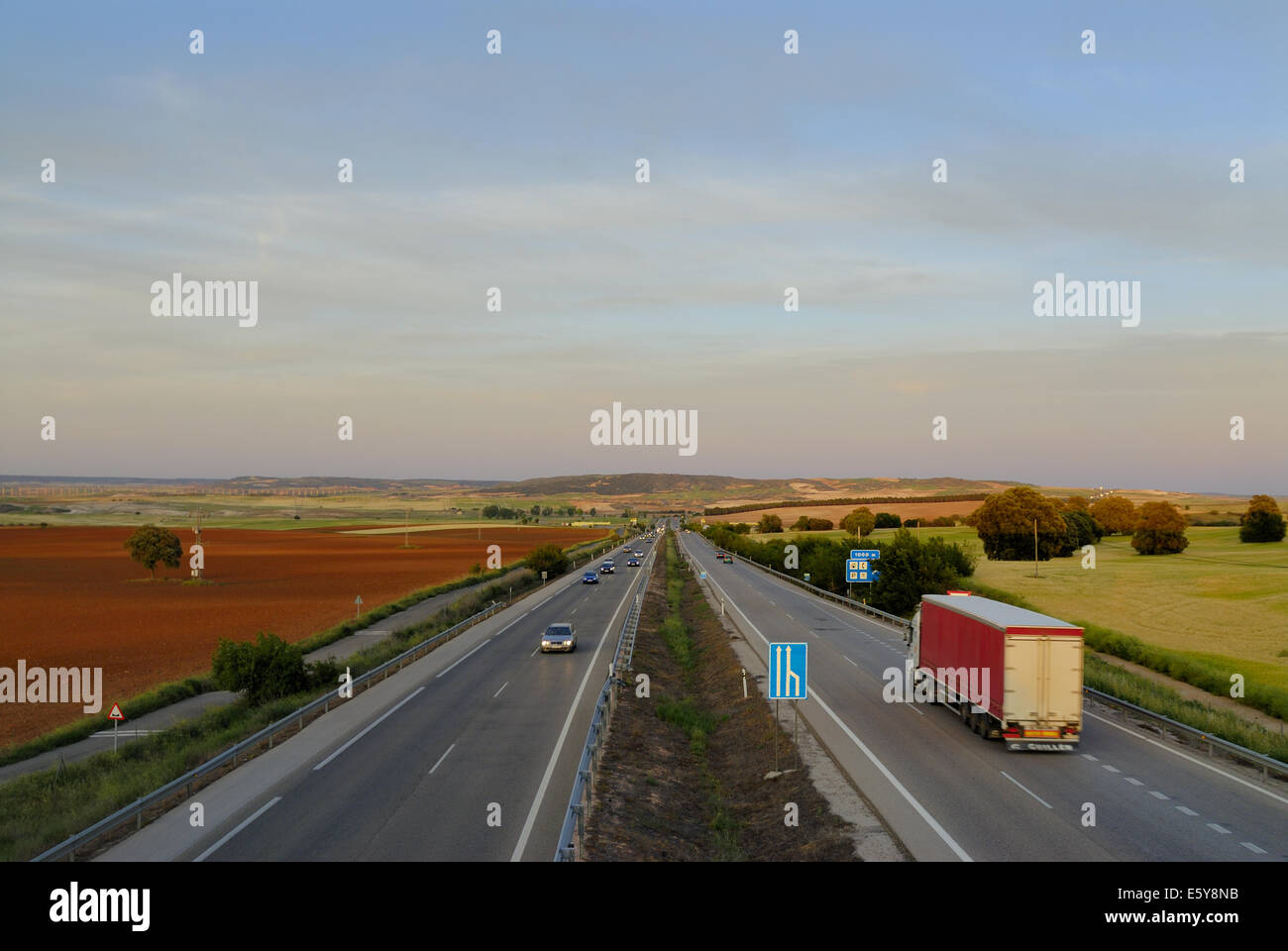 highway, central Spain Stock Photo Alamy