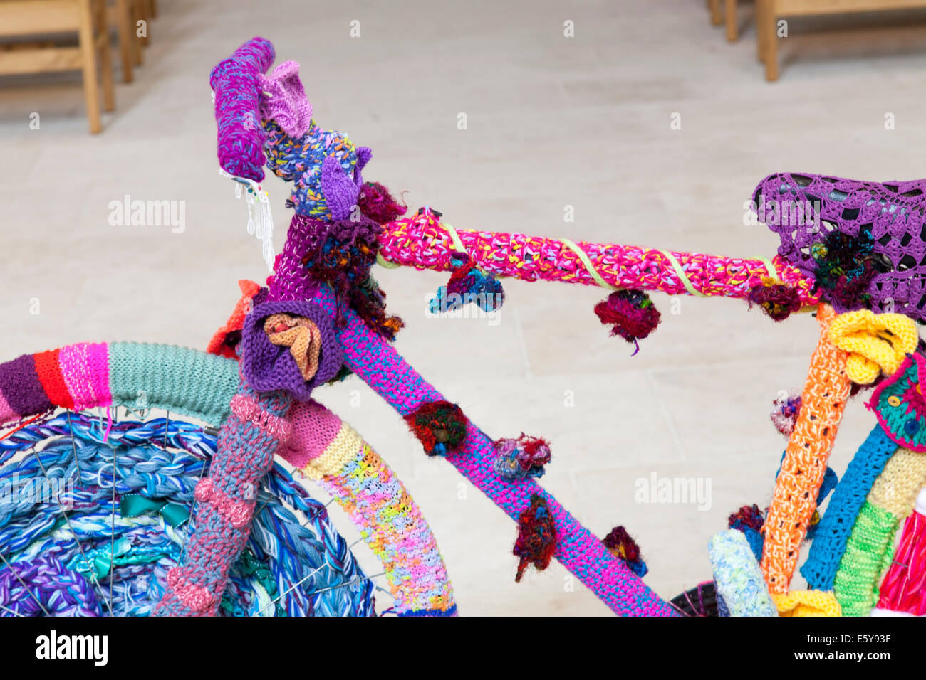 The celebrate the Tour de France,Yorkshire knitting groups produced