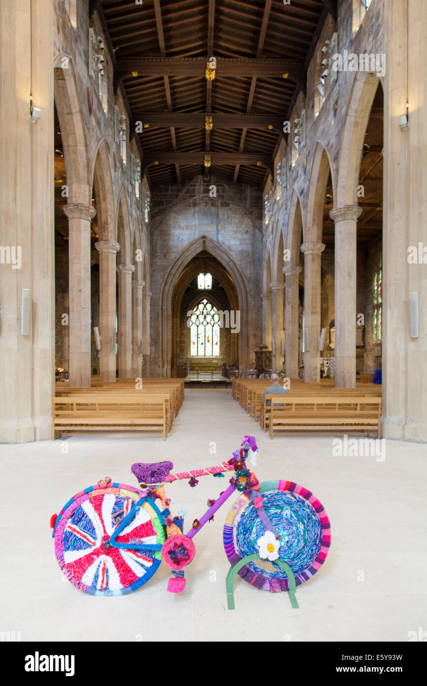 The celebrate the Tour de France,Yorkshire knitting groups produced