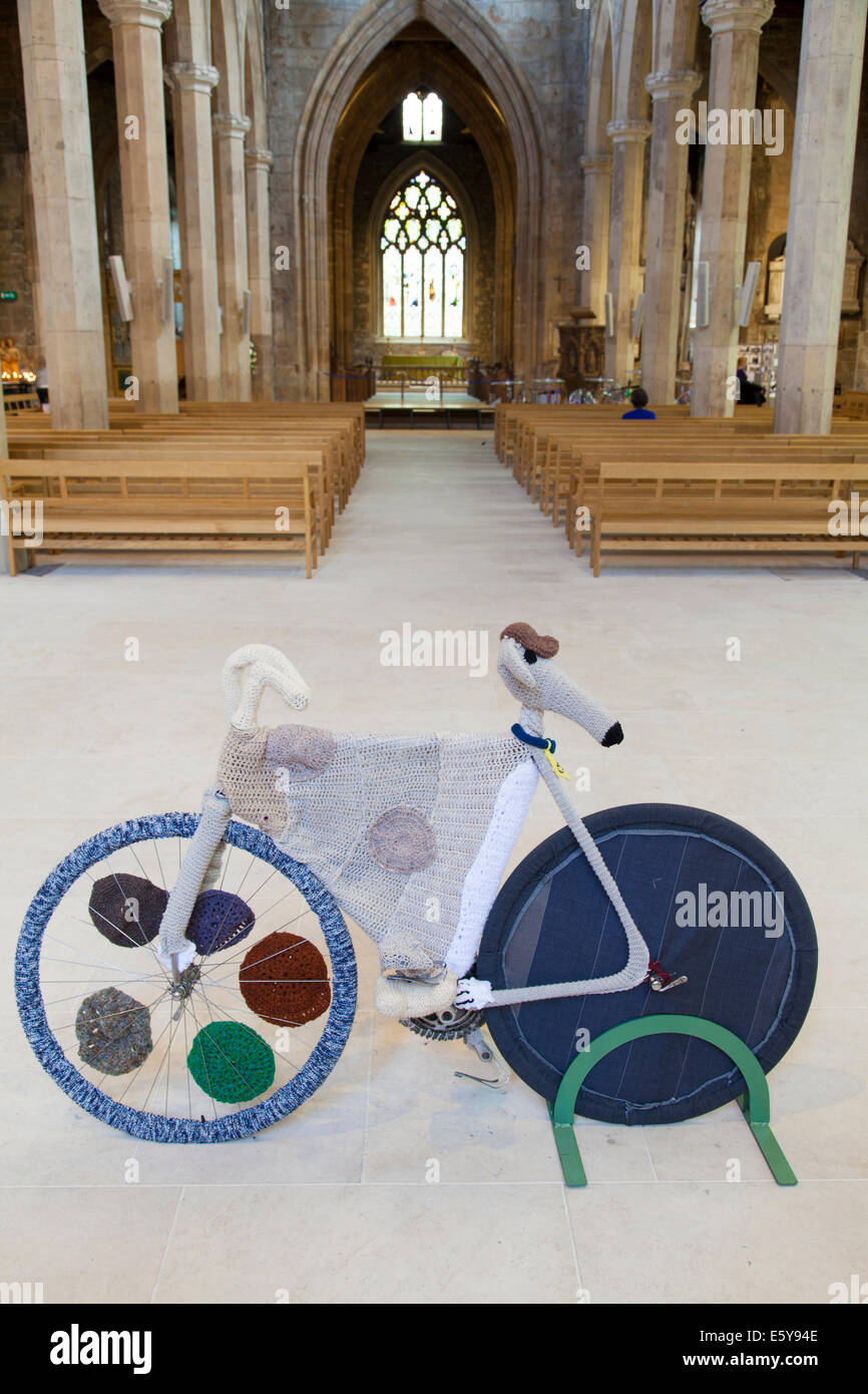 The celebrate the Tour de France,Yorkshire knitting groups produced