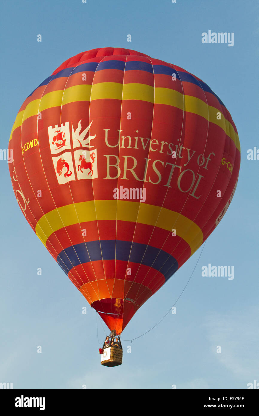 Bristol, UK. 8th August, 2014. University of Bristol Balloon lifts off during the Bristol International Balloon Fiesta Credit: Keith Larby/Alamy Live News Stock Photo