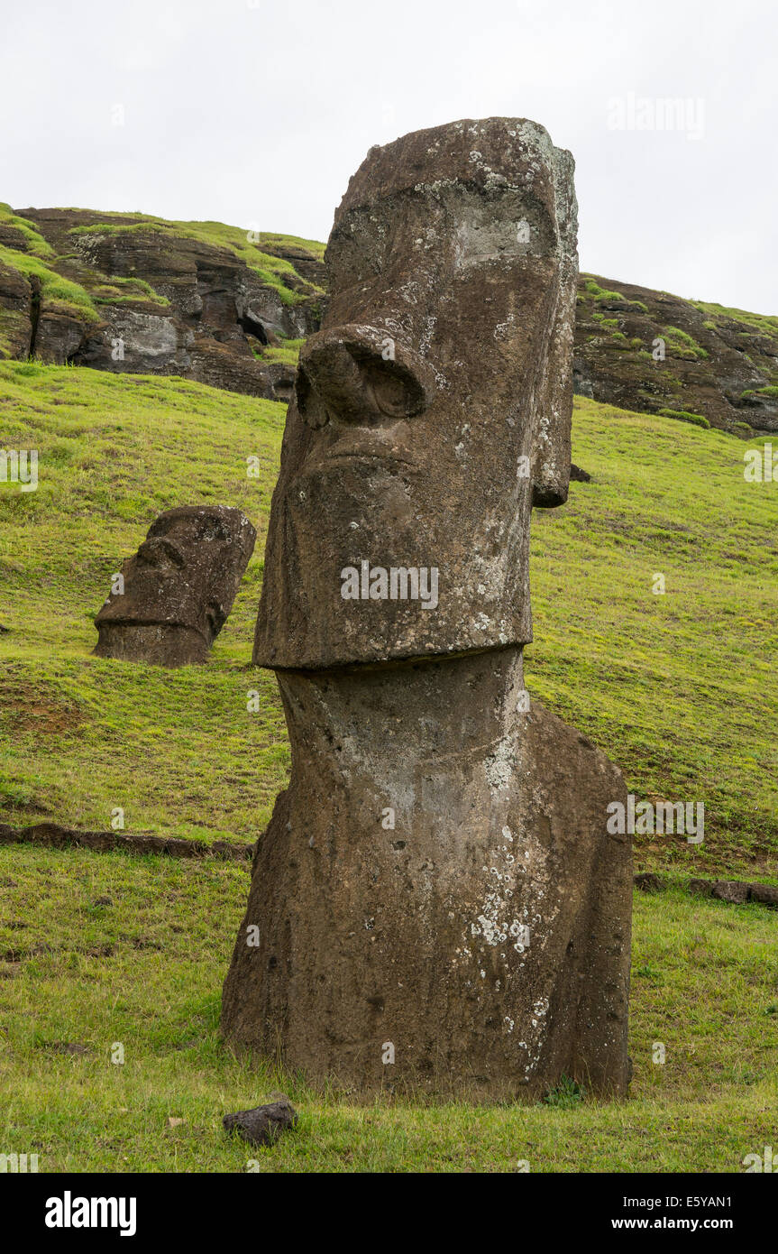 Easter Island moai statues various Stock Photo Alamy