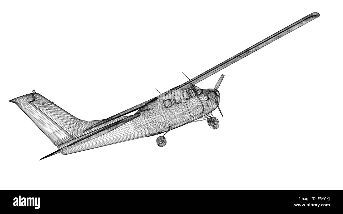 Small Airplane , model body structure, wire model Stock Photo Alamy