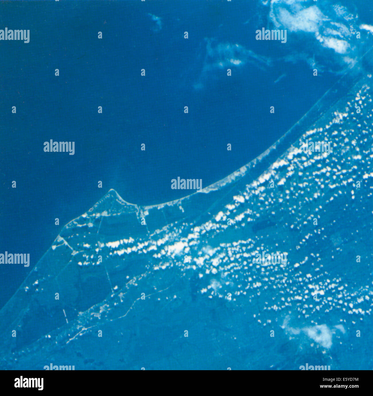 Aerial View of Cape Kennedy, Florida, USA and Vicinity, Taken from Gemini V Spacecraft, August 28, 1965 Stock Photo