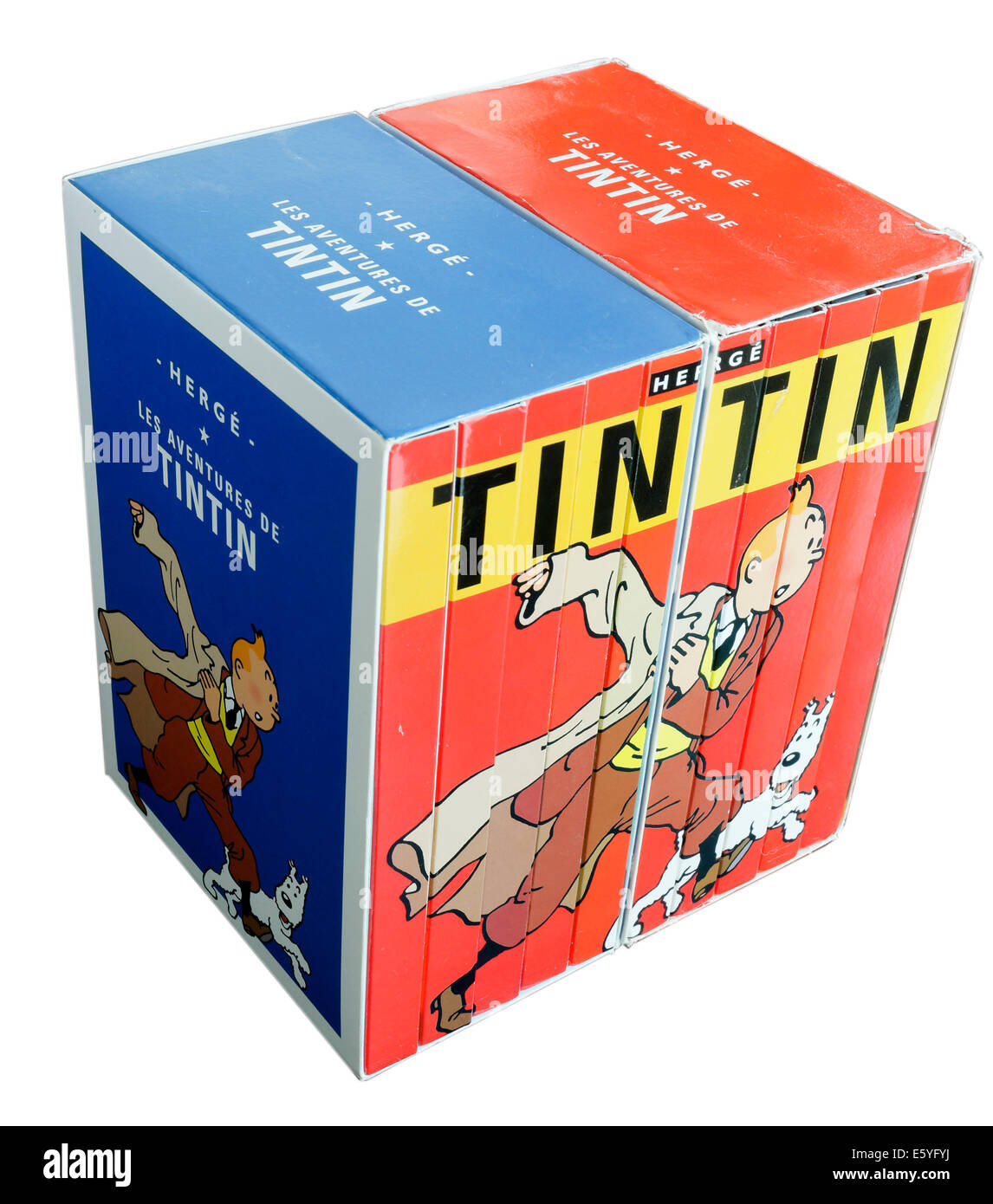Box set of Tintin adventures on DVD Stock Photo - Alamy