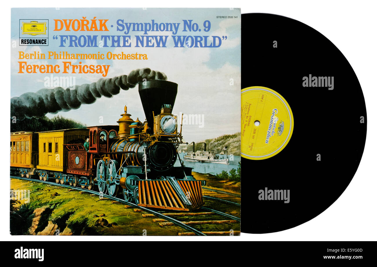 Dvorak's 9th Symphony 'From the New World' on vinyl Stock Photo