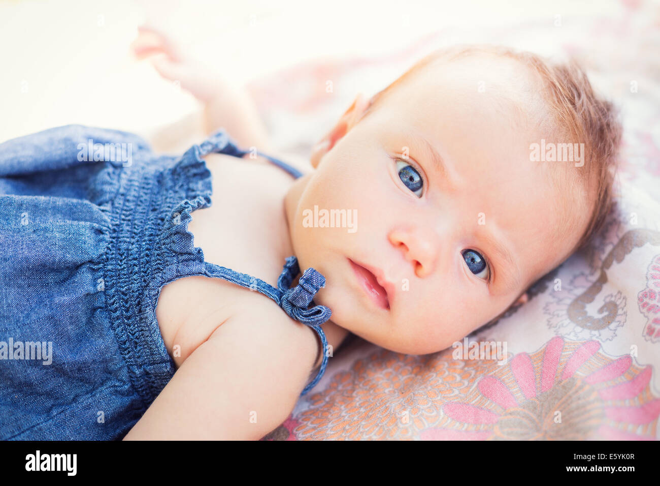 Portrait of adorable baby girl Stock Photo